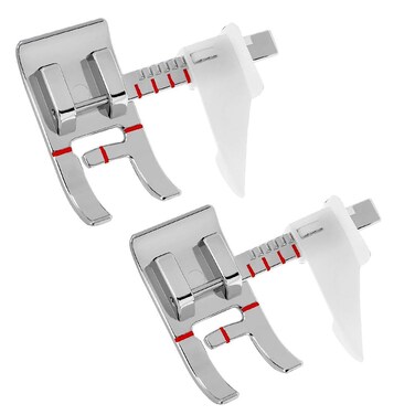 FQTANJU 2Pcs Adjustable Guide Sewing Machine Presser Foot. Fits Most Low Shank Domestic Sewing Machine, Brother, Babylock, Euro-Pro, Janome, Kenmore, White, Juki, New Home, Simplicity, Elna.
