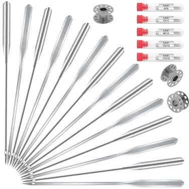Sewing Machine Needles, Universal Sewing Machine Needle, ONEHERE Compatible with Singer, Brother, Janome, Varmax, Sizes HAX1 65/9, 75/11, 90/14, 100/16, 110/18 (50 PCS)