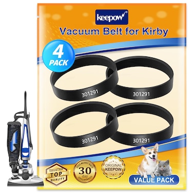 KEEPOW Vacuum Belt for Kirby, Belt Replacement for Kirby, Sentria Vacuum Belt 301291 for Kirby Avalir 2, G3 G4 G5 G6 G7 (4 Pack)