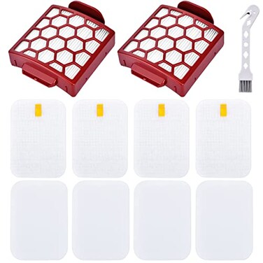 Leadaybetter Vacuum Filter Replacement for Shark Navigator Pet Plus NV150, NV251, NV255 and Zero-M Self-Cleaning Brushroll Pet Pro ZU60, ZU62, ZU62C Upright Vacuum, Part 1238FT60 &amp; 1239FT60