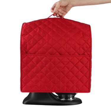 Stand Mixer Cover compatible with Kitchenaid Mixer, Fits All Tilt Head &amp; Bowl Lift Models with 3 Organizer Bag for Accessories. (Red, For Bowl Lift 5-8 Quart)