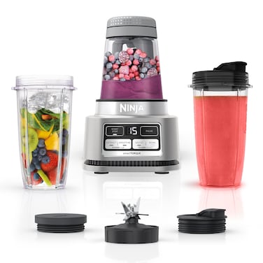 Ninja Blenders for Kitchen   Smoothie Blender, Mixer, Grinder - Premium Blending Performance for Sauces, Frozen Drinks, and More   1200 Peak Watt Motor   SS101 Foodi Personal Smoothie Maker