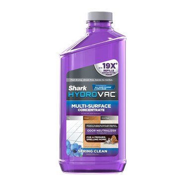 Shark HydroVac Multi-Surface 33-Oz. Concentrate with Odor Neutralizer Technology, Compatible with all HydroVac 3-in-1 Cleaners, for Sealed Hard Floors &amp; Area Rugs, Spring Clean Scent, Purple, WDCM30