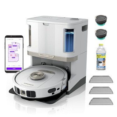 Shark Robot Vacuum &amp; Mop Combo, PowerDetect NeverTouch Pro, Self-Emptying, Self-Refill with Self-Clean Pad Wash &amp; Dry, 60-Day Debris Capacity, 30-Day Refill Tank, 5 PowerDetect Technologies, AV2800ZE