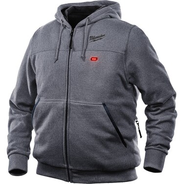 MILWAUKEE'S Heated Hoodie Only M12 - Battery Not Included - Gray, 2X-Large
