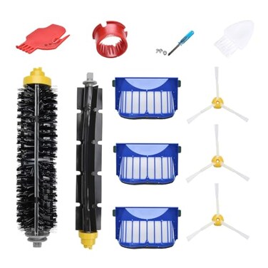 LOVECO Replacement Parts Kit for iRobot Roomba 600 Series 694 692 690 614 680 660 651 650 &amp; 500 Series 595 585 564 552,3 Filter,3 Side Brush,1 Pairs Bristle and Flexible Beater Brush