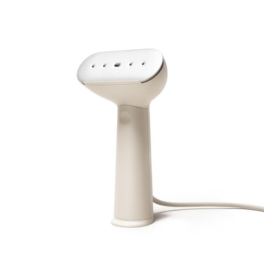 Steamery Handheld Clothes Steamer Cirrus 3, 1200W, US Plug, Heated Ironing Plate, Fast Heat Up, Garment Wrinkle Remover (Beige)