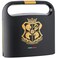 Warner Brothers Harry Potter Dual Sandwich Maker by Select Brands - Ceramic Coated Cooking Plates - Imprints Hogwarts Crest and Harry Potter Glasses on Toasted Sandwiches, Black and Gold, WBH-100SM