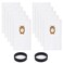 LOSKLENO 10 Pack Vacuum Cleaner Bags and 2 Belts Compatible with Kirby Vacuum Bags 204811, 204814, 205811 Style F, Fit for All Kirby Sentria Vacuum G Series, Avalir (10 Bags + 2 Belts)