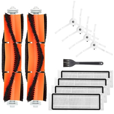 Replacement Accessories Kit Compatible with Roborock E25 E4 S5 S6 E20 E35 C10 S50 S51 S4 Xiaomi Mi Mijia, 10 Pack, (2 Main Brush + 4 Side Brush + 4 Filter)