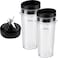 Equust 5-piece Ninja Blender Cups Replacement Single Serve 16oz Cups with Sip &amp; Seal Lids, 6 Fins Extractor Blade Compatible with Nurti Ninja Blenders Pro BL660 BL663 BL663CO BL665Q BL740 BL770