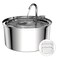 Tomxcute Cat Water Fountain, 3.2L/108oz Automatic Stainless Steel Pet Fountain Dog Water Dispenser, Ultra-Quiet Pump and 3 Replacement Filters &amp; for Cats, Dogs, Multiple Pets