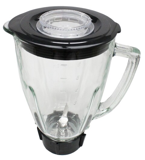 Ronnel Collection 6 Piece Round Blender Glass Jar Replacement Kit for Oster Blender, 1.3 Liter - 5.6 Cup Will Fit Oster Blender with Pin as pictured