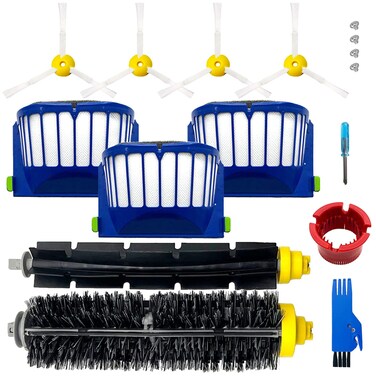 Replacement Parts for irobot Roomba 694 692 676 675 677 671 610 690 680 660 650 620 645 655 635 614 595 585 564 589 536 Robot Vacuum,1 Bristle &amp; 1 Beater Brush,3 Filter,4 Side Brush