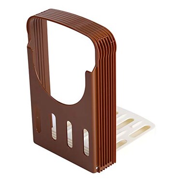 Tcotbe Bread Slicer,Foldable Bread Cutting Bread Slicer, Compact Sandwich Bagel Loaf Slicer 4 Thickness Adjustable Plastic Household Toast