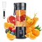 Portable Blender Cup,Electric USB Mini Juicer Blender For Shakes and Smoothies, Juice,380ml, Six Blades Great for Mixing,Black
