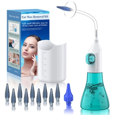 Ear Wax Removal, Ear Cleaner, Ear Cleaning Kit, FSA Eligible Items Only List, Manual Ear Irrigation Flushing System, Ear Wax Removal Kit, Safe and Effective to Clean Ear Built Up Wax