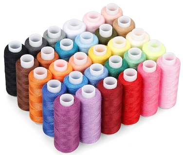 CiaraQ Sewing Threads Kits, 30 Colors Polyester 250 Yards Per Spools for Hand Sewing &amp; Embroidery