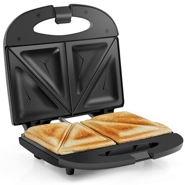 Elite Gourmet ESM2207 Maxi-Matic Sandwich Panini Maker Grilled Cheese Machine Tuna Melt Omelets Non-Stick Surface, 2 Slice, Black