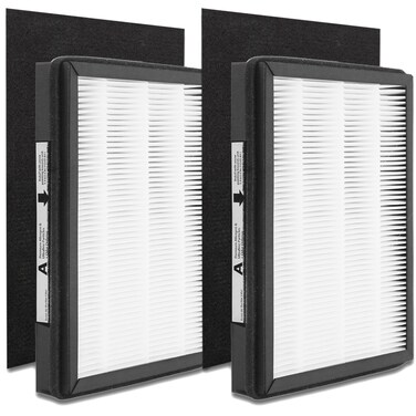2-Pack IAF-H-100A True HEPA Idylis A Replacement Filter, Compatible with FAP-C01-A, Idylis Air Purifiers AC-2119, IAP-10-100, IAP-10-150, IAPC-40-140, Part # 1150096, 2 HEPA + 2 Carbon Pre-filters