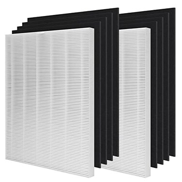 Hichoryer D360 True HEPA Replacement Filter D3, Compatible with Winix D360 Air Purifier, Part Number 1712-0101-02, 2 H13 True HEPA Filters &amp; 8 Activated Carbon Filters