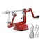 Apple Peeler Corer, Long lasting Chrome Cast Magnesium Alloy Apple Peeler Slicer Corer with Stainless Steel Blades and Powerful Suction Base for Apples and Potato(Red)