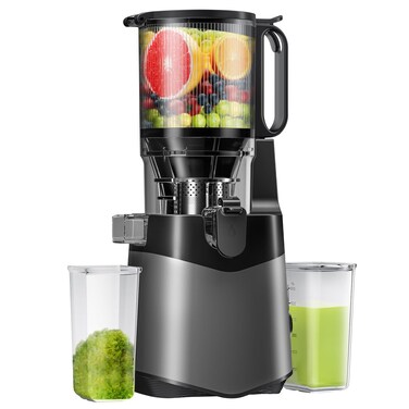 Cold Press Juicer,5.8" Extra Large Feed Chute Fit Whole Fruits &amp; Vegetables,350W Slow Masticating Juicer Machines,Easy to Clean,High Juice Yield