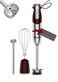 3- in-1 Immersion Hand blender, Powerful MOTOR &amp; Stainless Steel Stick Blender, 4 Sharpe Blades with Whisk, Milk Frother Attachments