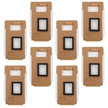 Dust Bag for Roborock S7 / S7+ Vacuum Cleaner Auto-Empty Dock, 3L Large Capacity Replacement Bag for Xiaomi Roborock S7 / S7+ Source Factory Accessory Set (8 PACK)