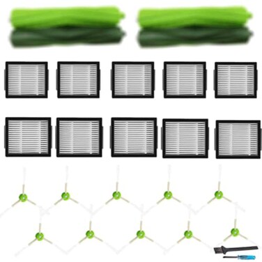 YOKYON 24PK Replacement Parts Kit for iRobot Roomba i7 i7+ i1 i3 i4 i5 i6 i8 J5 J6 J7 J9 Plus E5 E6 Vacuum, Rubber Brushes &amp; High-Efficiency HEPA Filters &amp; Edge-Sweeping Side Brushes