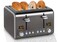 SEEDEEM 4 Slice Toaster, Stainless Bread Toaster Color LCD Display, 7 Bread Shade Settings, 1.4'' Wide Slots Toaster with Bagel/Defrost/Reheat Functions, Removable Crumb Tray, Dark Metallic, 1800W