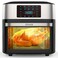 Air Fryer Oven Large 20 QT, 10-in-1 Airfryer Combo with Window for Family, Air Fryer Toaster Oven with Rottisserie Racks &amp; Cookbook, ETL Certified