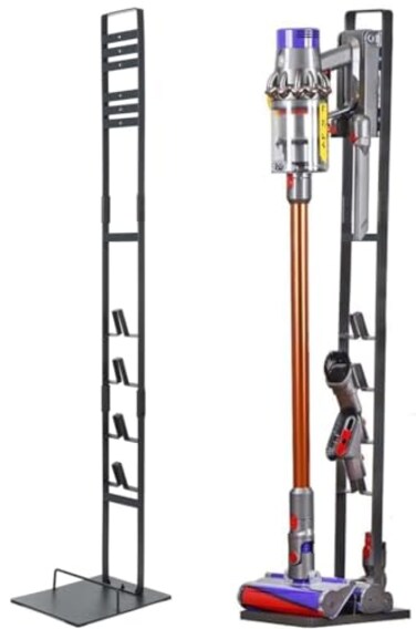 BRIGHTSHOW Vacuum Stand for Dyson V15 V11 V10 V8 V7 V6,Stable Metal Storage Bracket Holder for Handheld DC30 DC31 DC34 DC35 DC58 DC59 DC62 Cordless Vacuum Cleaners Accessories (Grey)