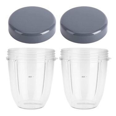 Blender Cups Replacement for Nutribullet Blender 18OZ Cup with Lid, Compatible with Nutribullet 600W 900W Blender Juicer (2Pack)