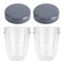 Blender Cups Replacement for Nutribullet Blender 18OZ Cup with Lid, Compatible with Nutribullet 600W 900W Blender Juicer (2Pack)