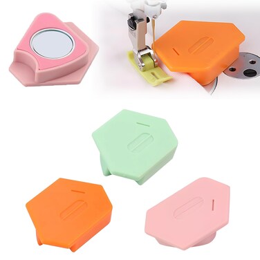 Anytin 3PCS Magnetic Seam Guide for Sewing Machine,New Upgraded Multi-Purpose Tool Polygonal Strong Magnetic Gauge,Polygonal Multifucntional Seam Guide Hemmer with Scale,Sewing Accessories