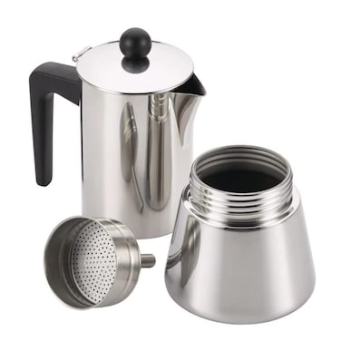 BonJour Coffee Stainless Steel Stovetop Espresso Maker, 9-Ounce