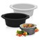 ChefAid Slow Cooker Liners, 100% Silicone Reusable Crock Pot Insert Accessories for 6-8 Oval or Round Quart Slow Cookers, Food Safe &amp; Dishwasher Safe (Black-Grey)