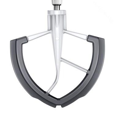 Flex Edge Beater for KitchenAid 6QT Bowl-Lift Stand Mixer, Beater with Double Silicone Edge, Mixer Paddle, Perfect 6 Quart Bowl-Lift Stand Mixer Attachment for KitchenAid, White