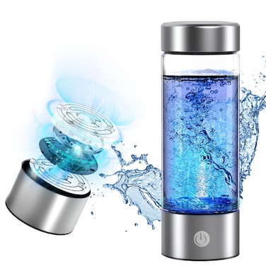 Hydrogen Water Bottle, Portable Hydrogen Water Ionizer Machine, Rechargeable Hydrogen Water Bottle Generator,with Pem SPE Technology Hydrogen Water Cup for Exercise, Travel