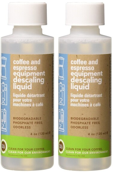 Urnex Biocaf Espresso Descaling Solution 4 Ounce (2 Single Bottles) Safe to use with Keurig, Delonghi, Nespresso, Ninja, Hamilton Beach, Mr Coffee, Braun, 4 Fl Oz (Pack of 2)