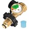 Aekops 100 lb Propane Tank Adapter, Propane Gauge for 100 lb Propane Tank, Universal Fit Pol to Qcc1 Propane Tank Adapter Converts Pol to Qcc1 / Type 1 - Old to New Connection Type, Solid Brass (1PC)