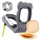 LEPCY Uncrustables Sandwich Maker Sealer Cutter, Crustless Sandwich Cutter, PB&amp;J Uncrustable Maker - Color Grey, Square Shape