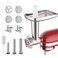 Metal Meat Grinder Attachment for KitchenAid Stand Mixers, Meat Grinder Attachment Includes 4 Grinding Plates, 3 Sausage Stuffer Tubes, 2 Grinding Blades, Meat Grinder and Sausage Stuffer by COFUN