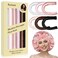 Heatless Curls Overnight Rods - 6 Pcs No-Heat Hair Curler Set, Hair Rollers for Long Hair with Bonnet for Sleeping
