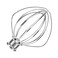 KN256 Stainless Steel Wire Whip for Bowl-Lift Mixer 6 Quart Bowl, 6 Wire Whisk Fits for Professional 600, KP26M1X,KD2661X,KP2671X,Pro 6500,Heavy Duty, Dishwasher Safe, Balloon Whisk