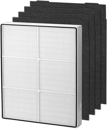 UOUOLONUN 510 &amp; 450 Replacement Filter - Compatible with Whirlpool Whispure 8171434K 1183054K 1183054 AP300 AP350 AP450 AP510 Air purifiers, 1 True HEPA Filter + 4 Carbon Filters