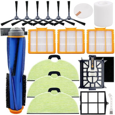 Replacement Parts for Shark AV2610WA RV2610WA Matrix Plus 2- in-1 Robot Vacuum Cleaner,1 Main Brush,3 Filters,3 Mop Pads,6 Side Brushes,1 Pre Filter,1 Filter&amp;1 Pre-Motor Foam&amp;Felt Filter