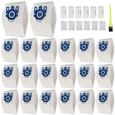 20 Pack 3D Airclean GN Vacuum Cleaner Bags,Replacement for Miele Classic C1,Complete C1,C2,C3 S227 S240 S270 S400 S400i-S456i S2 S5 S8 Series Vacuum with 6 Motor Protection Filters,6 AirClean Filters
