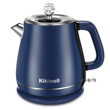 Electric Kettles Stainless Steel for Boiling Water, Double Wall Hot Water Boiler Heater, Cool Touch Electric Teapot, Auto Shut-Off &amp; Boil-Dry Protection, 120V/1200W, 1.8Liter, 2 Year Warranty(Blue)